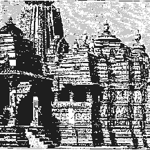 Kali temple at Rajgriha from Victorian woodcut