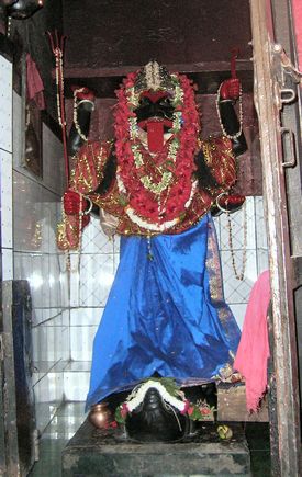 Image of Kali from Kali Temple<br> in Varanasi, (c) Mike Magee 2007